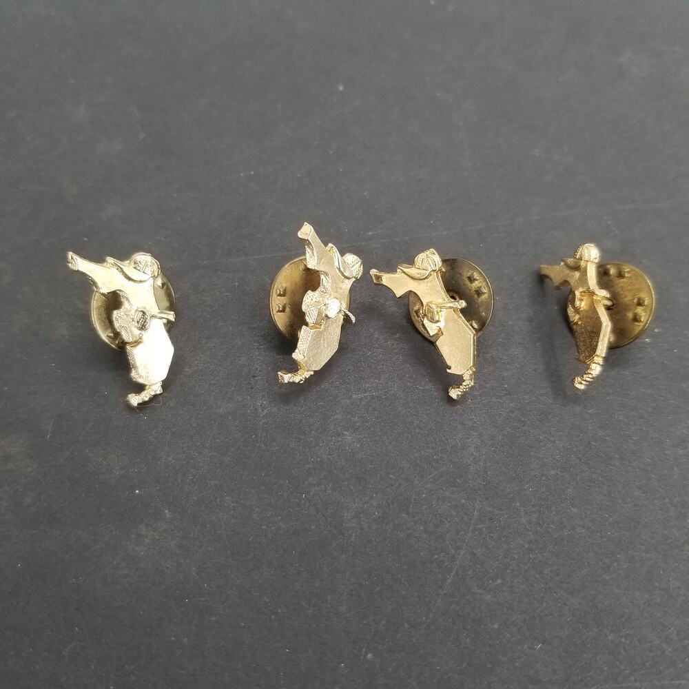 Vintage Golf Club Golfer Florida Lapel Pins LOT OF FOUR Golden tie tack